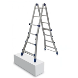 vendita online Scala multiposizioni 5+5 gradini modello briko blu Scala telescopica e multiposizione Facal